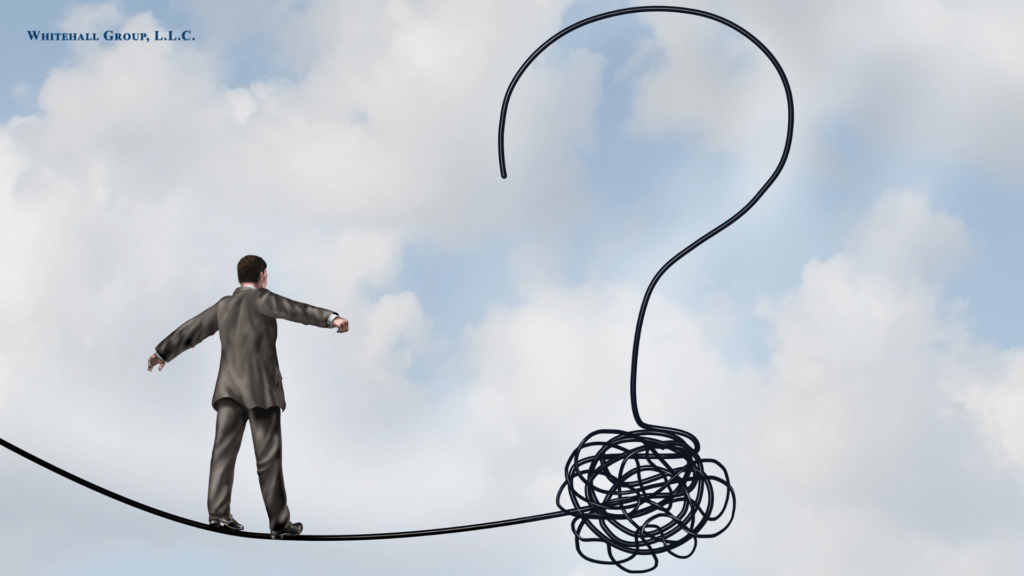 Man walks a high wire that symbolizes the changing global marketplace